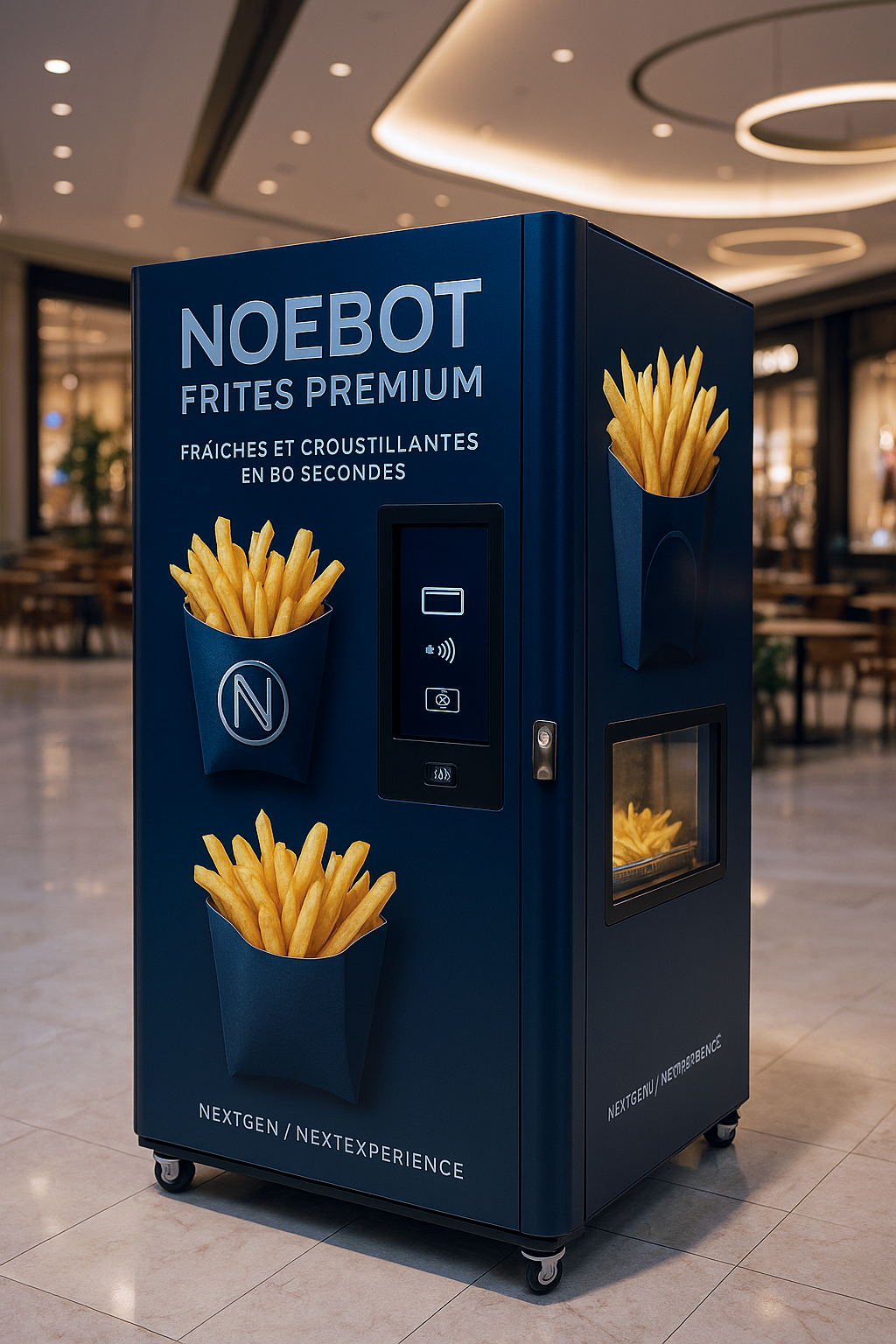 Distributeur automatique de frites chaudes