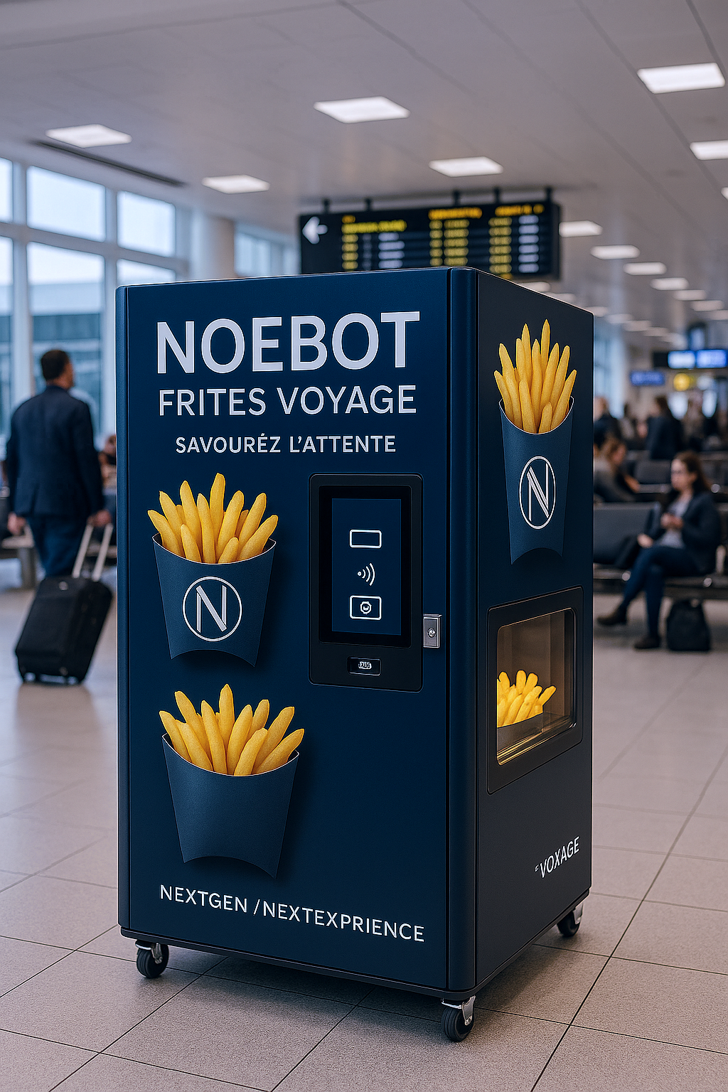 Distributeur automatique de frites chaudes