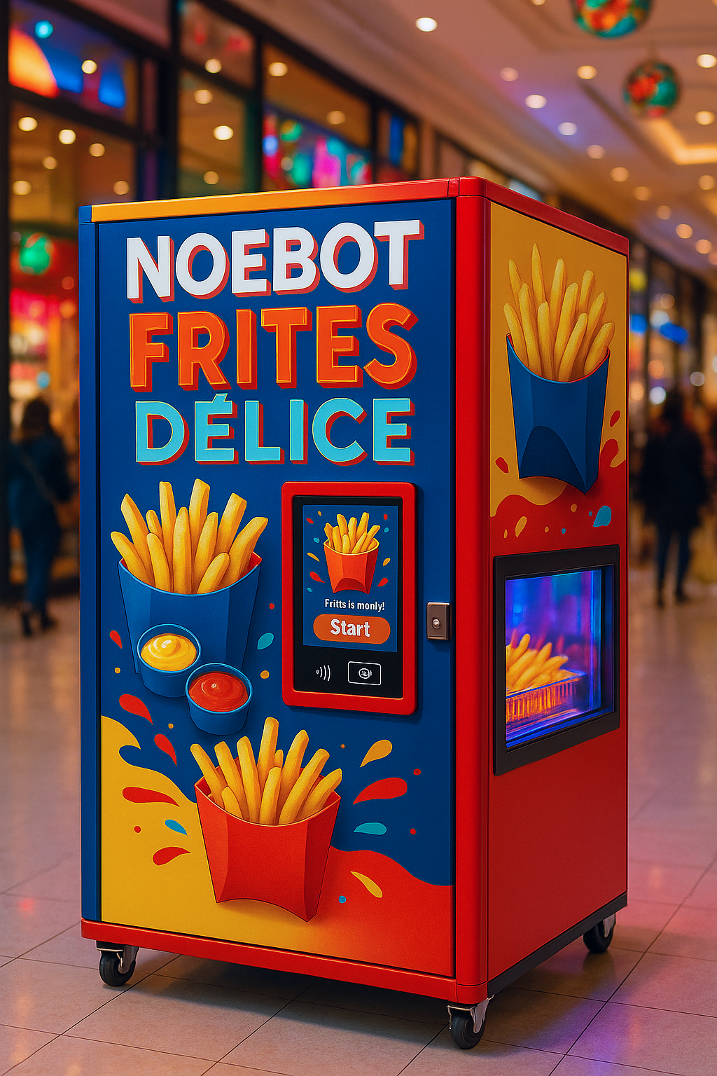 Distributeur automatique de frites chaudes
